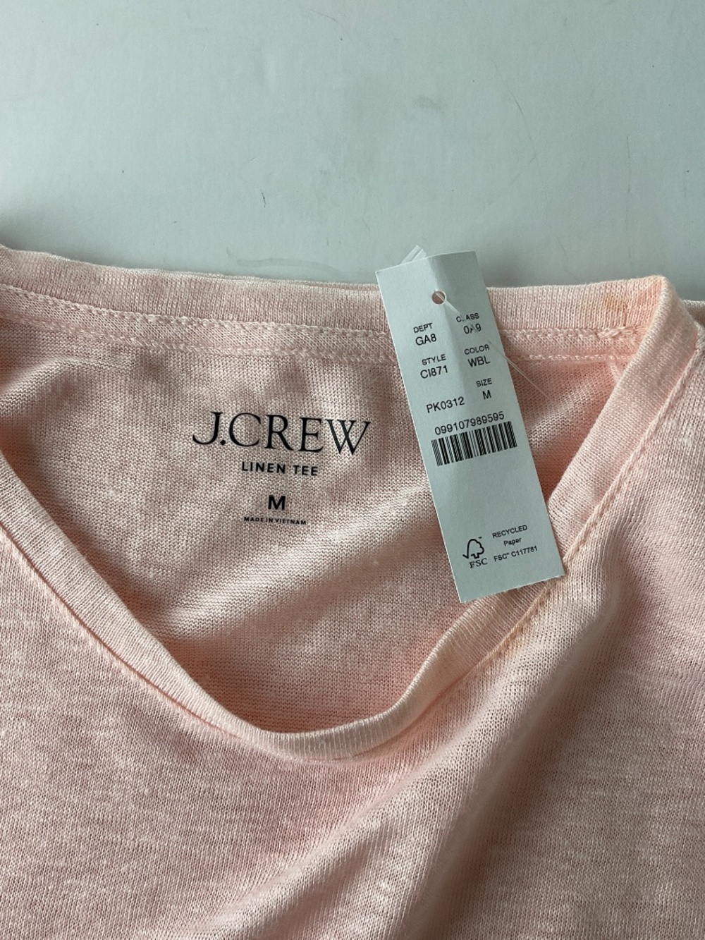 J. Crew New Relaxed Linen T-Shirt NWT - Picture 5 of 7